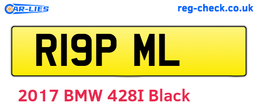 R19PML are the vehicle registration plates.