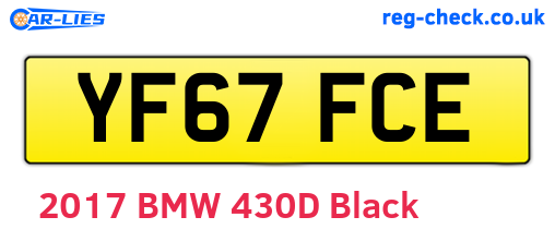 YF67FCE are the vehicle registration plates.