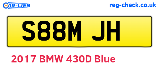 S88MJH are the vehicle registration plates.