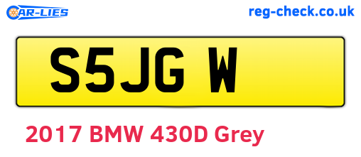 S5JGW are the vehicle registration plates.