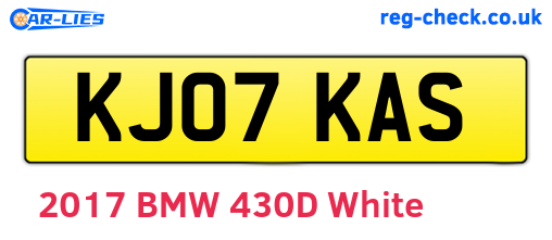 KJ07KAS are the vehicle registration plates.