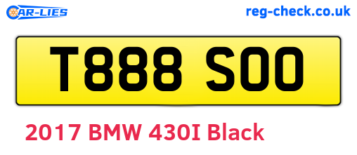 T888SOO are the vehicle registration plates.