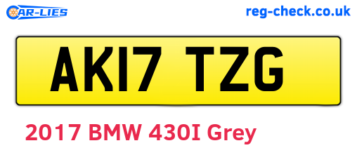 AK17TZG are the vehicle registration plates.