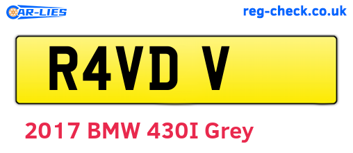 R4VDV are the vehicle registration plates.