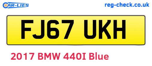 FJ67UKH are the vehicle registration plates.