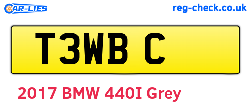 T3WBC are the vehicle registration plates.