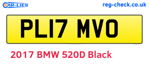 PL17MVO are the vehicle registration plates.