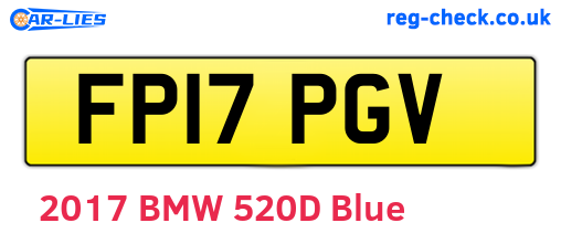 FP17PGV are the vehicle registration plates.