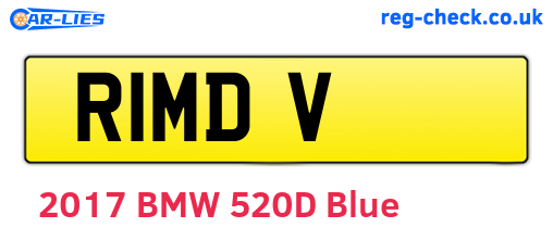 R1MDV are the vehicle registration plates.