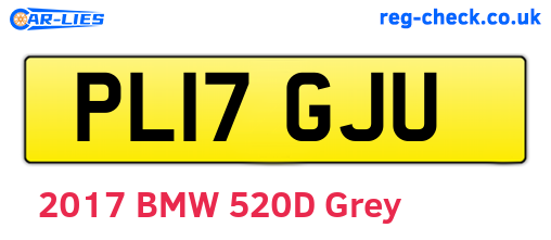 PL17GJU are the vehicle registration plates.