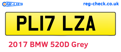 PL17LZA are the vehicle registration plates.