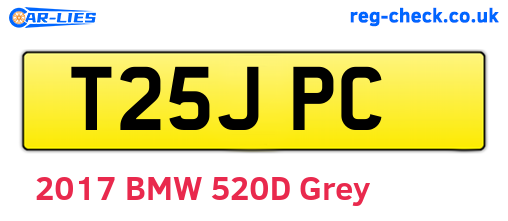 T25JPC are the vehicle registration plates.