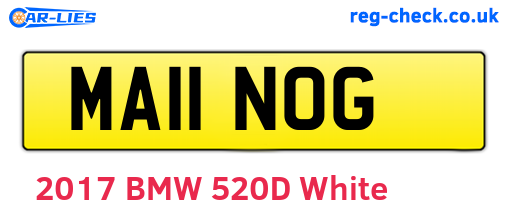 MA11NOG are the vehicle registration plates.