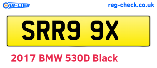 SRR99X are the vehicle registration plates.