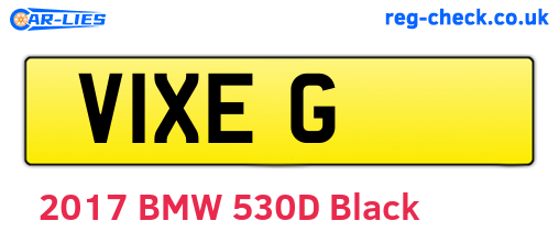 V1XEG are the vehicle registration plates.