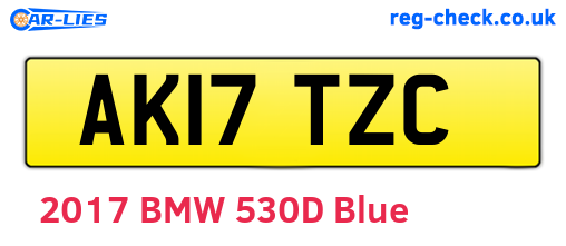 AK17TZC are the vehicle registration plates.