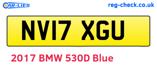 NV17XGU are the vehicle registration plates.