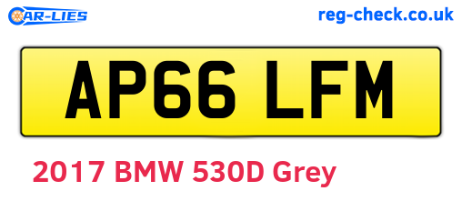 AP66LFM are the vehicle registration plates.