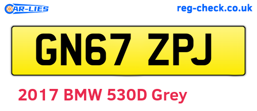 GN67ZPJ are the vehicle registration plates.