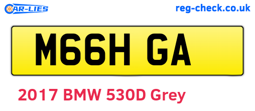 M66HGA are the vehicle registration plates.