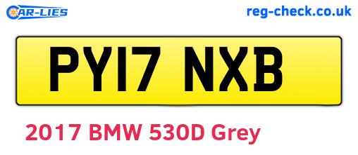 PY17NXB are the vehicle registration plates.