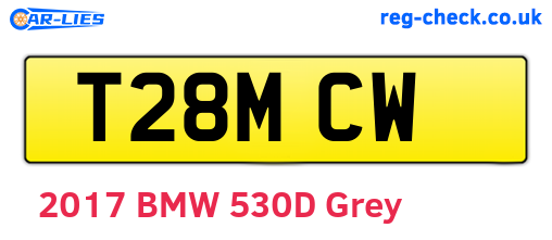 T28MCW are the vehicle registration plates.