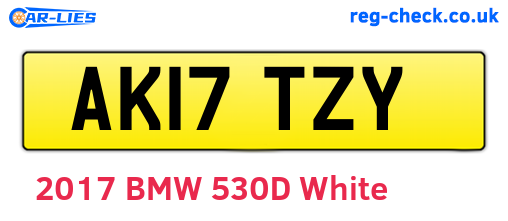 AK17TZY are the vehicle registration plates.