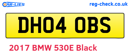 DH04OBS are the vehicle registration plates.