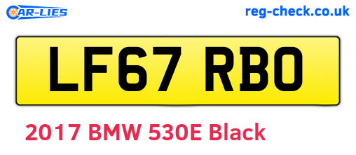 LF67RBO are the vehicle registration plates.