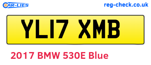 YL17XMB are the vehicle registration plates.