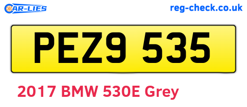 PEZ9535 are the vehicle registration plates.