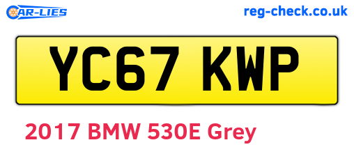 YC67KWP are the vehicle registration plates.