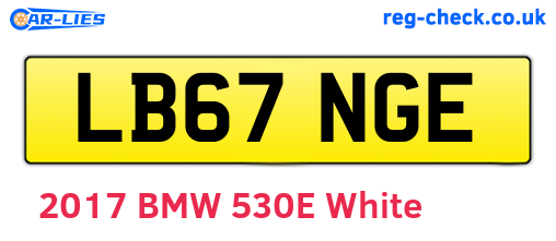 LB67NGE are the vehicle registration plates.