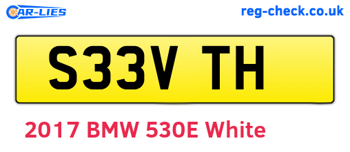 S33VTH are the vehicle registration plates.