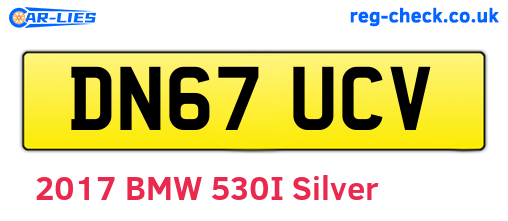 DN67UCV are the vehicle registration plates.