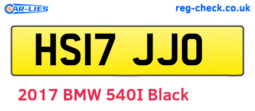 HS17JJO are the vehicle registration plates.