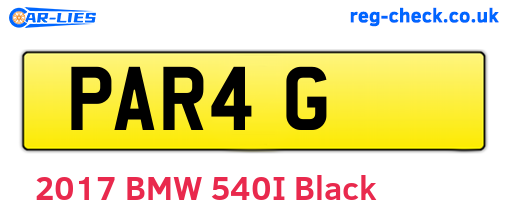 PAR4G are the vehicle registration plates.