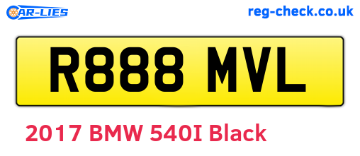 R888MVL are the vehicle registration plates.
