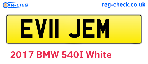 EV11JEM are the vehicle registration plates.