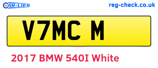 V7MCM are the vehicle registration plates.