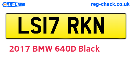 LS17RKN are the vehicle registration plates.