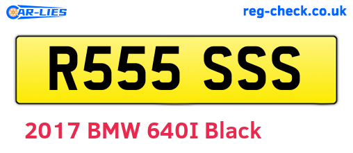 R555SSS are the vehicle registration plates.
