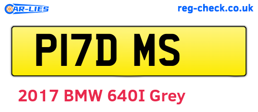 P17DMS are the vehicle registration plates.