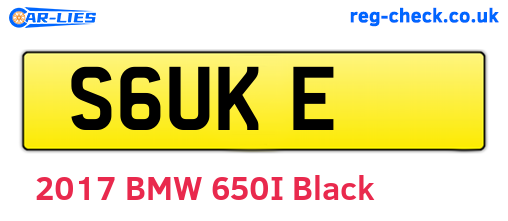 S6UKE are the vehicle registration plates.