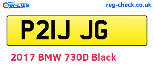 P21JJG are the vehicle registration plates.