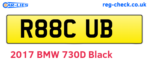 R88CUB are the vehicle registration plates.