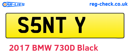 S5NTY are the vehicle registration plates.