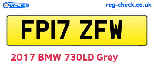 FP17ZFW are the vehicle registration plates.