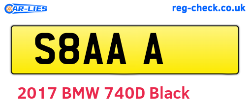 S8AAA are the vehicle registration plates.