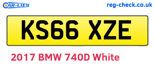 KS66XZE are the vehicle registration plates.